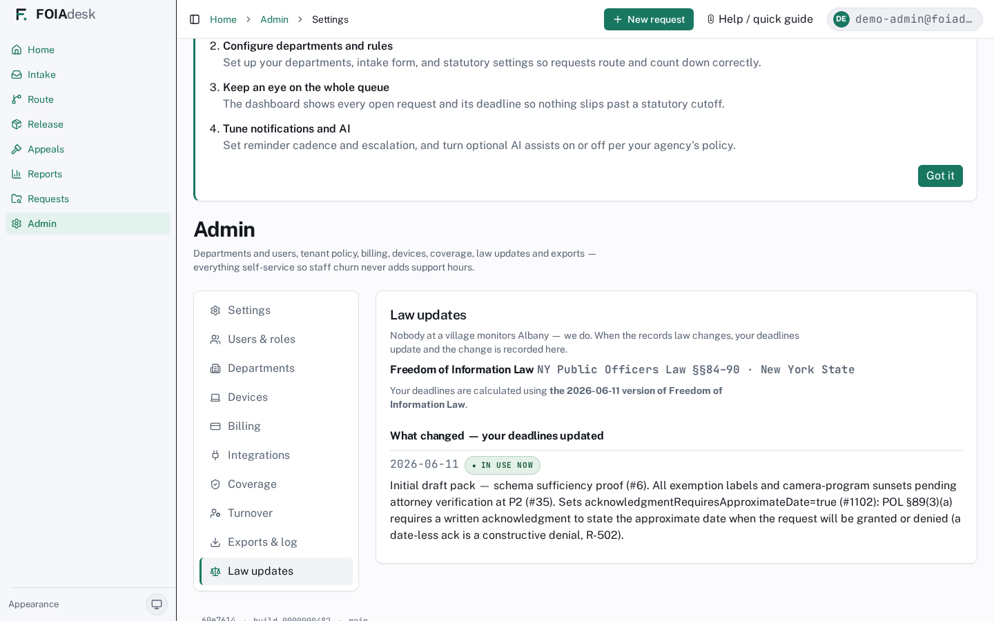 Law updates: review and adopt statute-pack changes as data, not code.